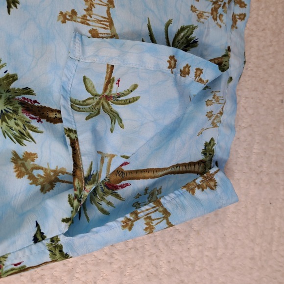 Men's Rima Hawaiian Shirt XL Tropical Palm Trees Short Sleeve Button Up - Picture 8 of 9